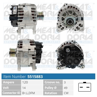 Alternatore MEAT & DORIA 5515883