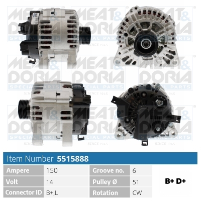 Alternatore MEAT & DORIA 5515888