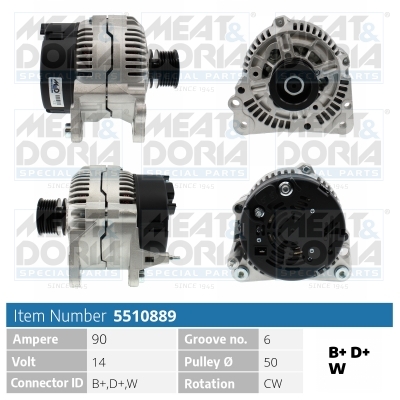 Alternatore MEAT & DORIA 5510889