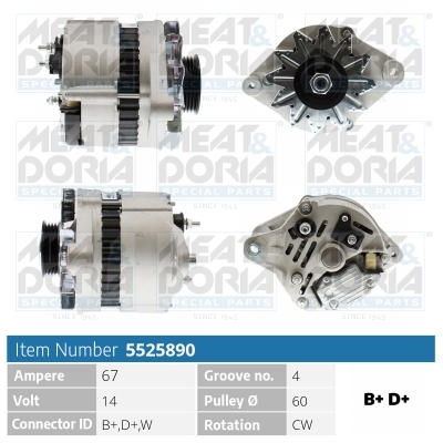 Alternatore MEAT & DORIA 5525890