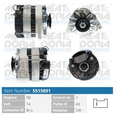 Alternatore MEAT & DORIA 5515891