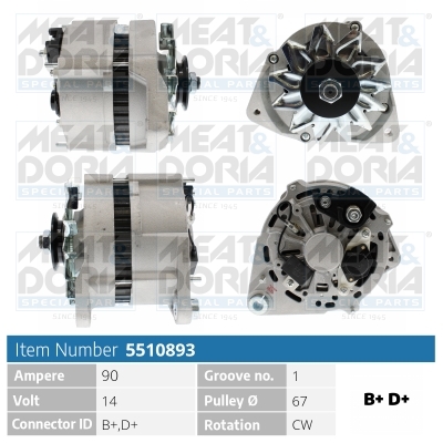 Alternatore MEAT & DORIA 5510893