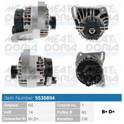 Alternatore MEAT & DORIA 5530894