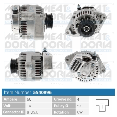 Alternatore MEAT & DORIA 5540896