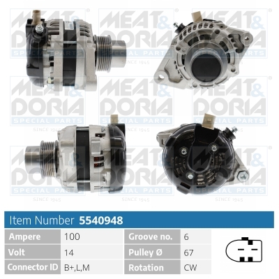 Alternatore MEAT & DORIA 5540948
