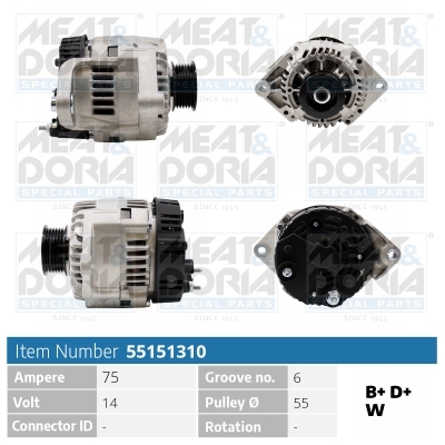Alternatore MEAT & DORIA 55151310