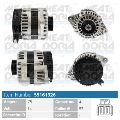 Alternatore MEAT & DORIA 55161326