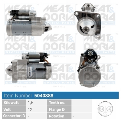 Motorino d'avviamento MEAT & DORIA 5040888