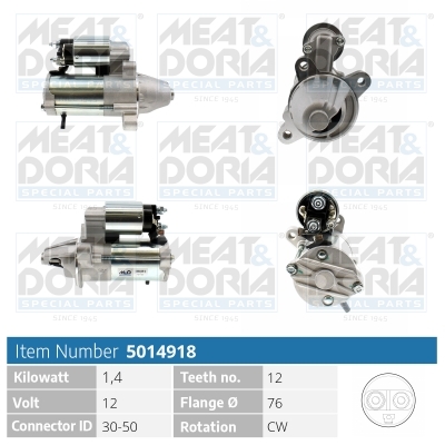 Motorino d'avviamento MEAT & DORIA 5014918