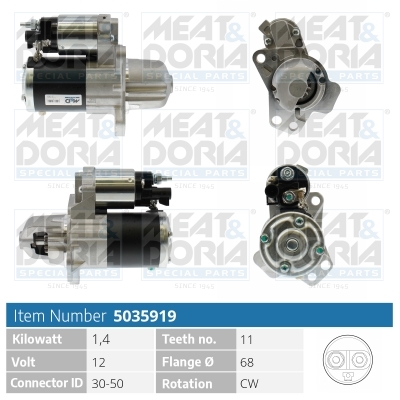 Motorino d'avviamento MEAT & DORIA 5035919