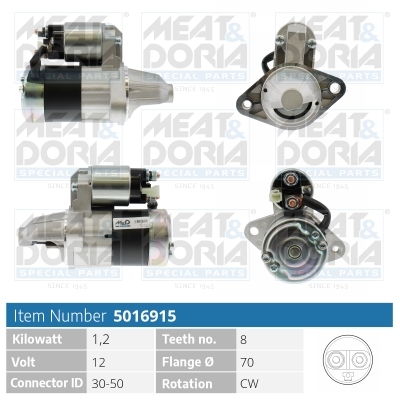 Motorino d'avviamento MEAT & DORIA 5016915