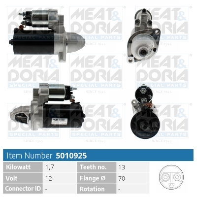 Motorino d'avviamento MEAT & DORIA 5010925
