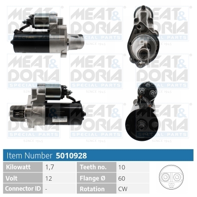 Motorino d'avviamento MEAT & DORIA 5010928
