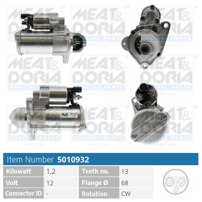 Motorino d'avviamento MEAT & DORIA 5010932