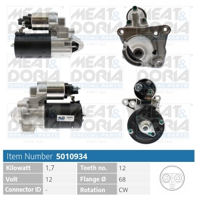 Motorino d'avviamento MEAT & DORIA 5010934