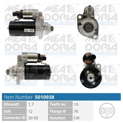 Motorino d'avviamento MEAT & DORIA 5010938