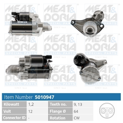 Motorino d'avviamento MEAT & DORIA 5010947