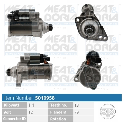 Motorino d'avviamento MEAT & DORIA 5010958