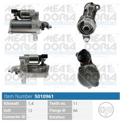 Motorino d'avviamento MEAT & DORIA 5010961