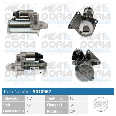 Motorino d'avviamento MEAT & DORIA 5010967