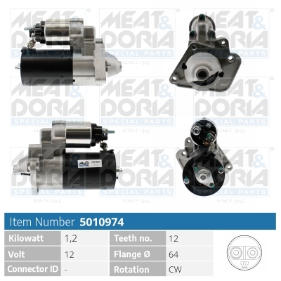 Motorino d'avviamento MEAT & DORIA 5010974