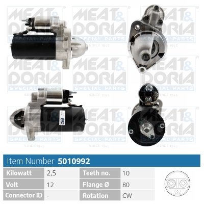 Motorino d'avviamento MEAT & DORIA 5010992