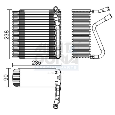 Evaporatore, climatizzatore MEAT & DORIA 997005