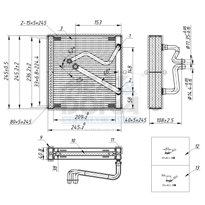 Evaporatore, climatizzatore MEAT & DORIA 997013