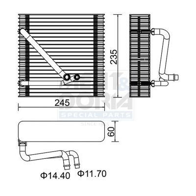 Evaporatore, climatizzatore MEAT & DORIA 997014