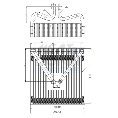 Evaporatore, climatizzatore MEAT & DORIA 997029