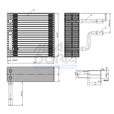Evaporatore, climatizzatore MEAT & DORIA 997030
