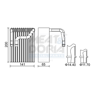 Evaporatore, climatizzatore MEAT & DORIA 997042