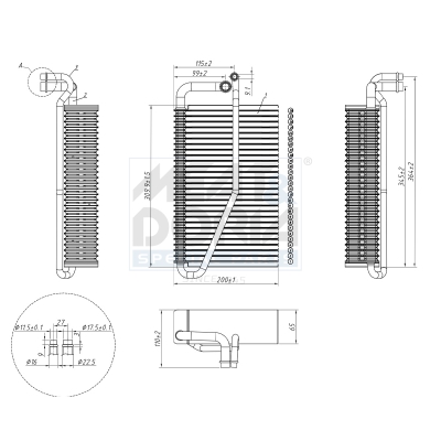 Evaporatore, climatizzatore MEAT & DORIA 997044