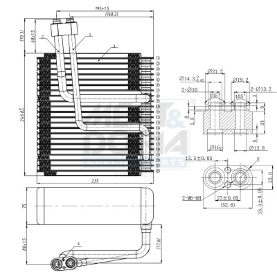 Evaporatore, climatizzatore MEAT & DORIA 997049
