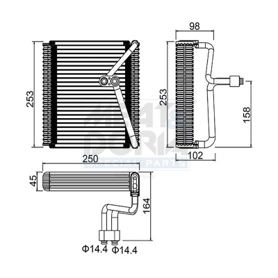 Evaporatore, climatizzatore MEAT & DORIA 997050