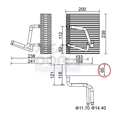 Evaporatore, climatizzatore MEAT & DORIA 997052