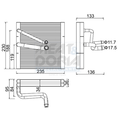 Evaporatore, climatizzatore MEAT & DORIA 997074