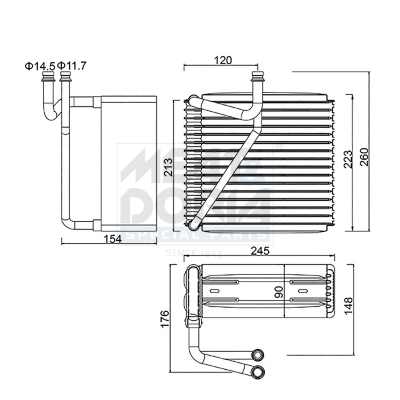 Evaporatore, climatizzatore MEAT & DORIA 997093
