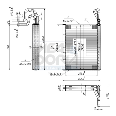 Evaporatore, climatizzatore MEAT & DORIA 997097