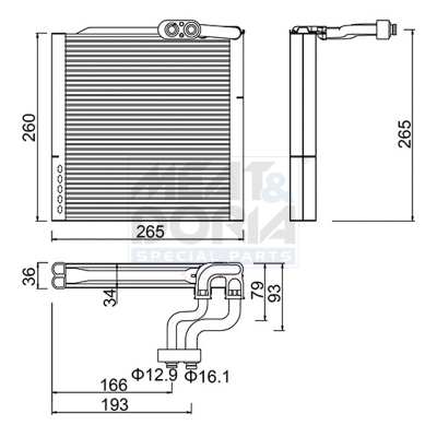 Evaporatore, climatizzatore MEAT & DORIA 997112