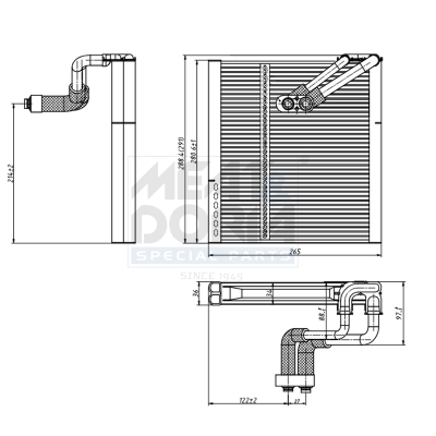 Evaporatore, climatizzatore MEAT & DORIA 997113