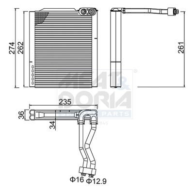 Evaporatore, climatizzatore MEAT & DORIA 997116