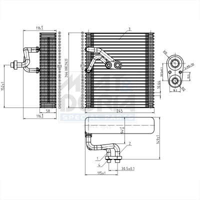Evaporatore, climatizzatore MEAT & DORIA 997118