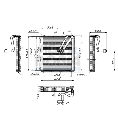 Evaporatore, climatizzatore MEAT & DORIA 997130