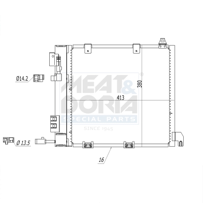Condensatore, climatizzatore MEAT & DORIA 991007