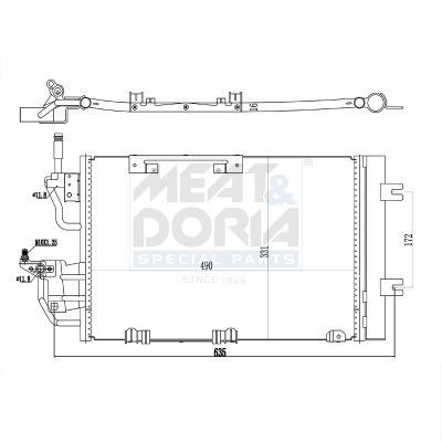 Condensatore, climatizzatore MEAT & DORIA 991011