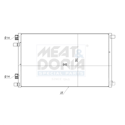 Condensatore, climatizzatore MEAT & DORIA 991030