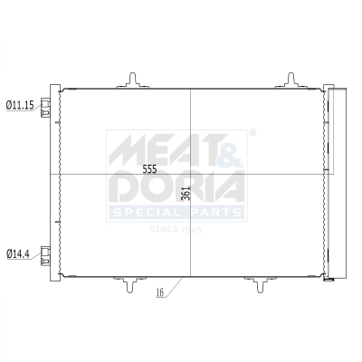 Condensatore, climatizzatore MEAT & DORIA 991033