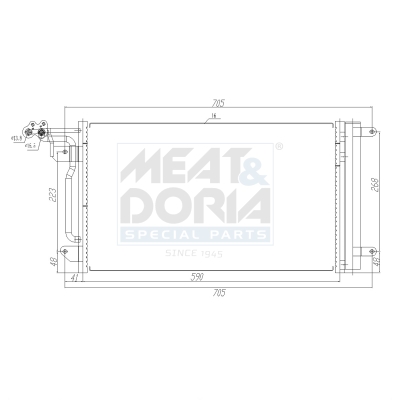 Condensatore, climatizzatore MEAT & DORIA 991034