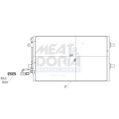 Condensatore, climatizzatore MEAT & DORIA 991035